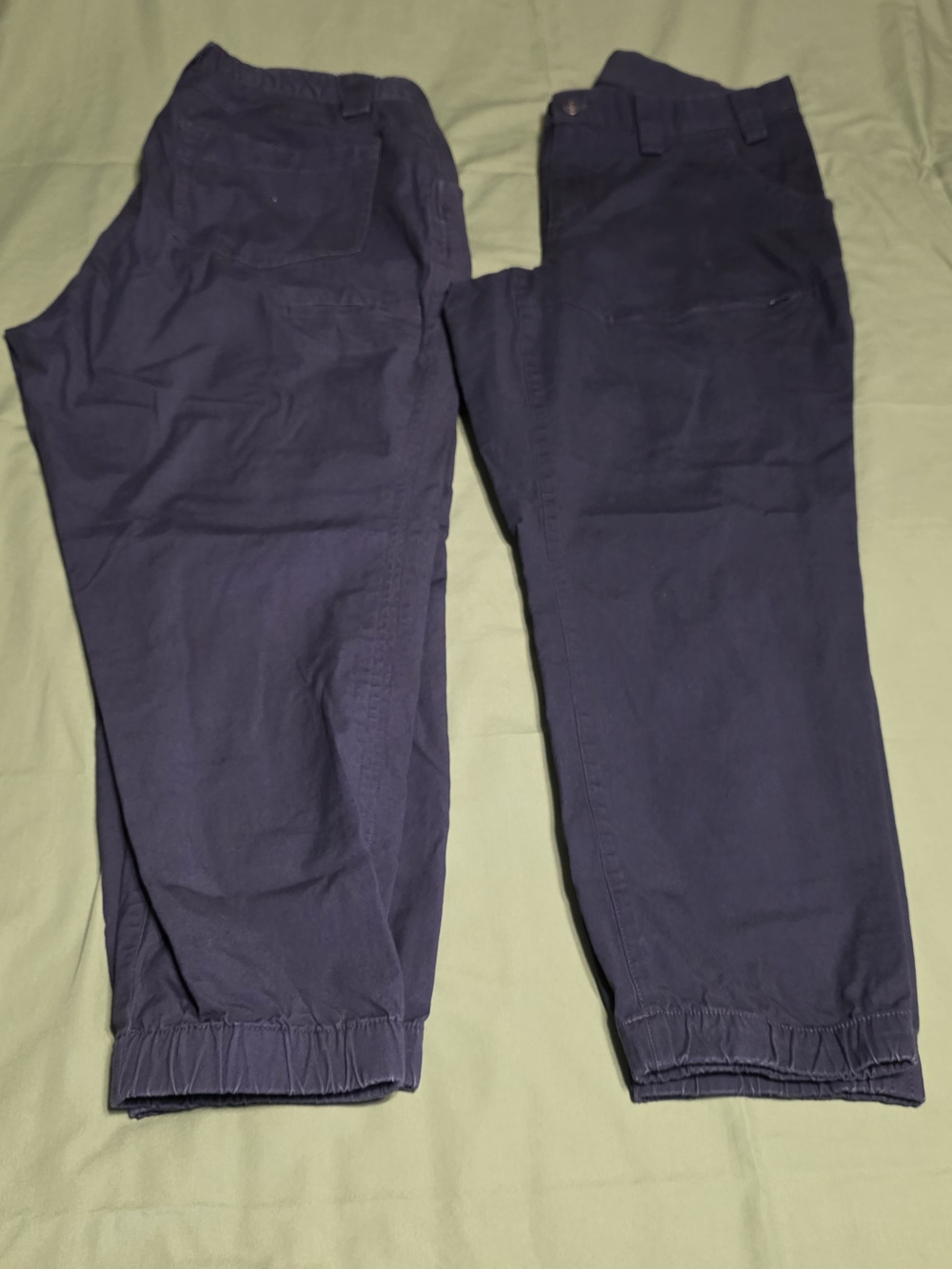 Duluth Trading Co Navy Elastic-Hem Jogger Pants